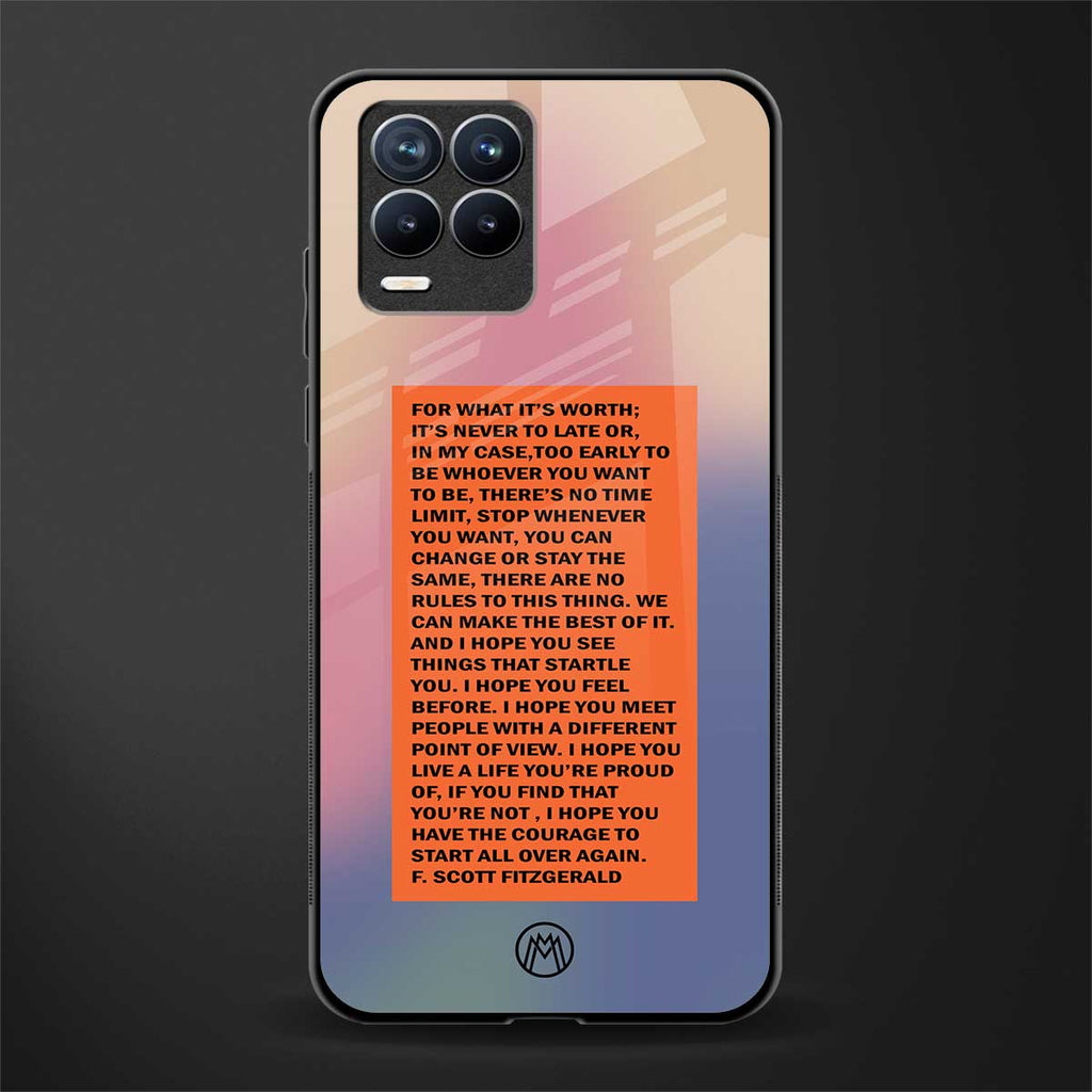 for what it's worth glass case for realme 8 pro image