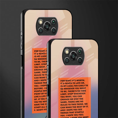 for what it's worth glass case for poco x3 image-2