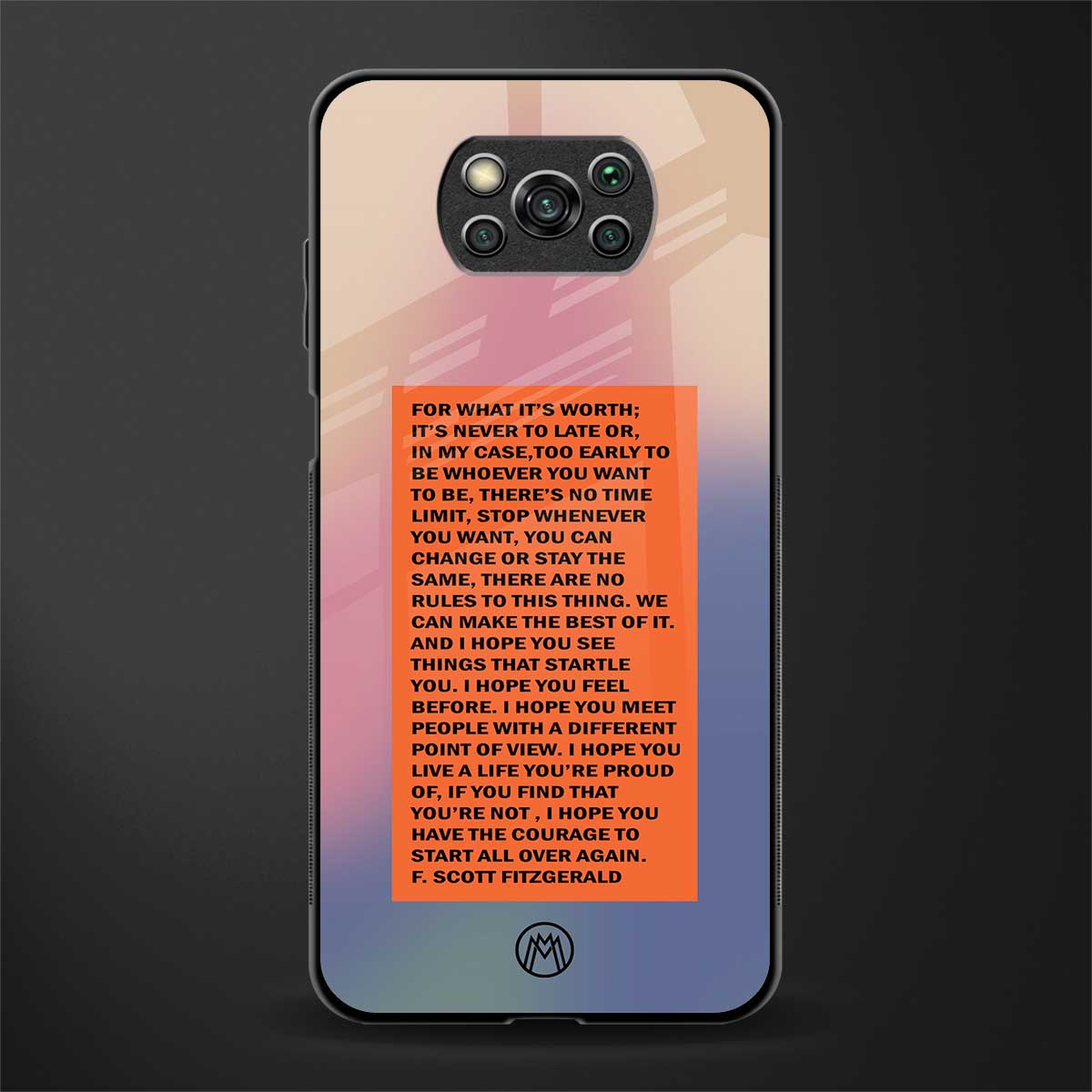 for what it's worth glass case for poco x3 image