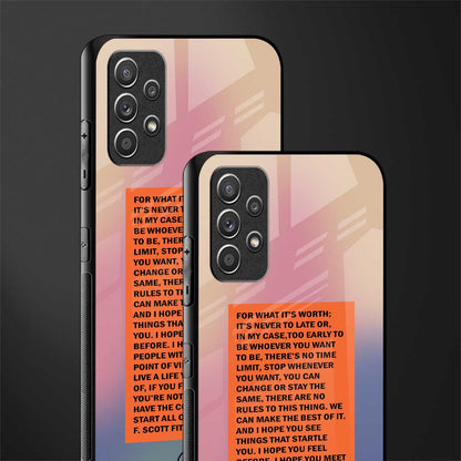 for what it's worth glass case for samsung galaxy a32 4g image-2