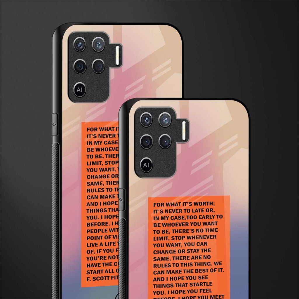 for what it's worth glass case for oppo f19 pro image-2