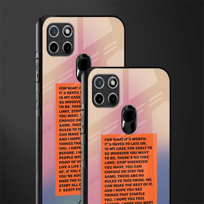 for what it's worth glass case for realme c21 image-2