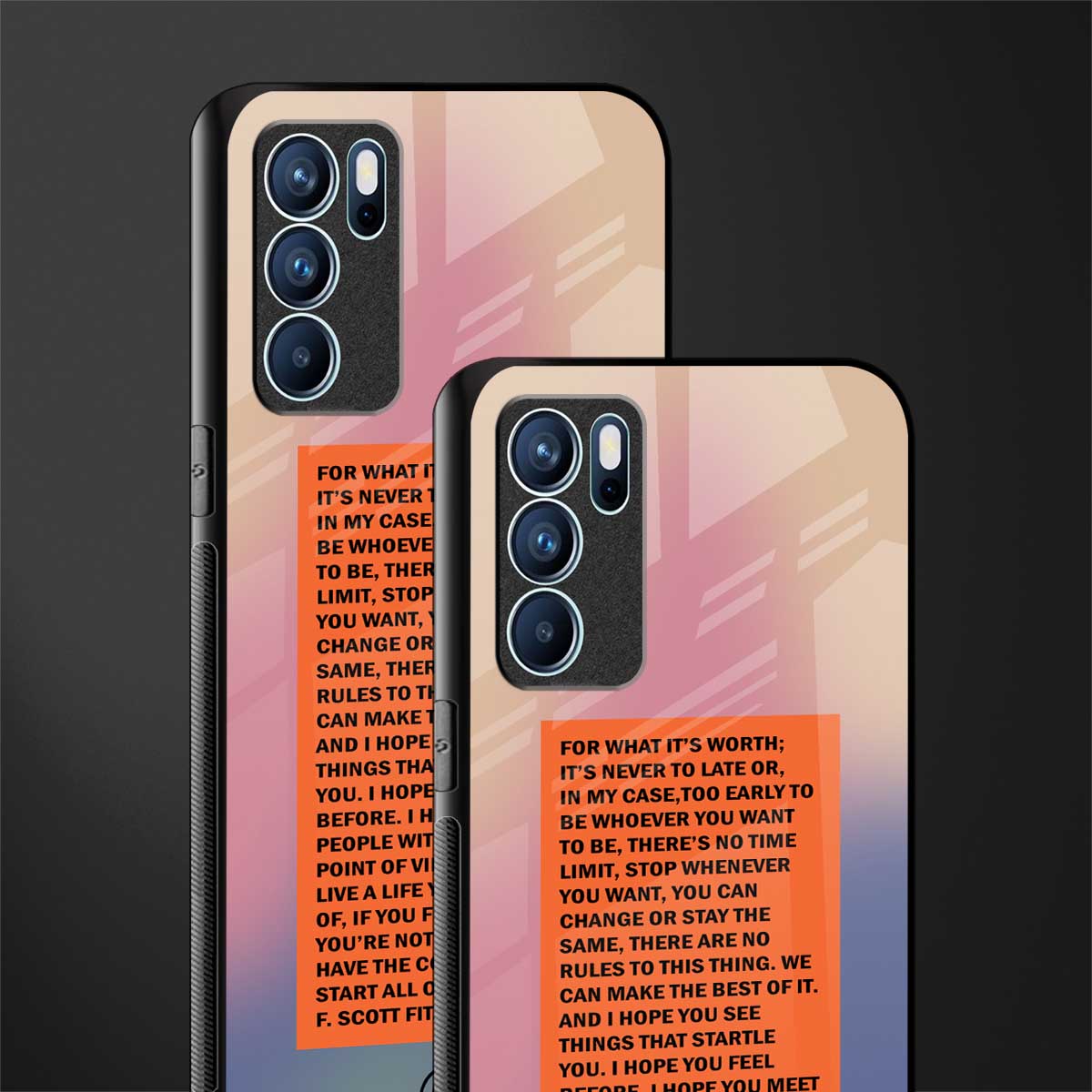 for what it's worth glass case for oppo reno6 5g image-2