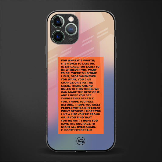 for what it's worth glass case for iphone 11 pro image