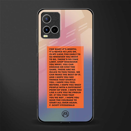 for what it's worth glass case for vivo y33s vivo y33t image