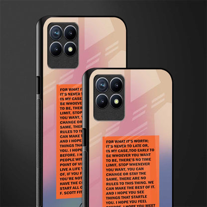 for what it's worth glass case for realme 8i image-2