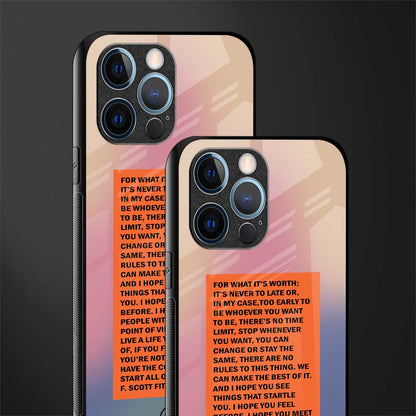 for what it's worth glass case for iphone 12 pro image-2