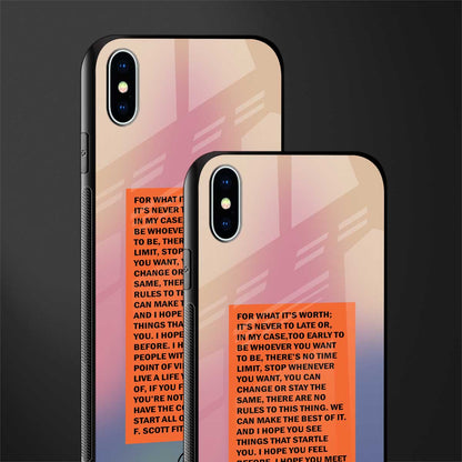 for what it's worth glass case for iphone xs max image-2