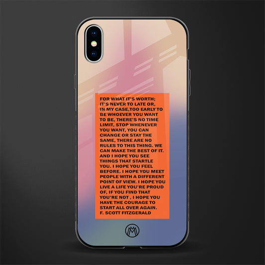 for what it's worth glass case for iphone xs max image