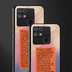 for what it's worth back phone cover | glass case for realme narzo 50a