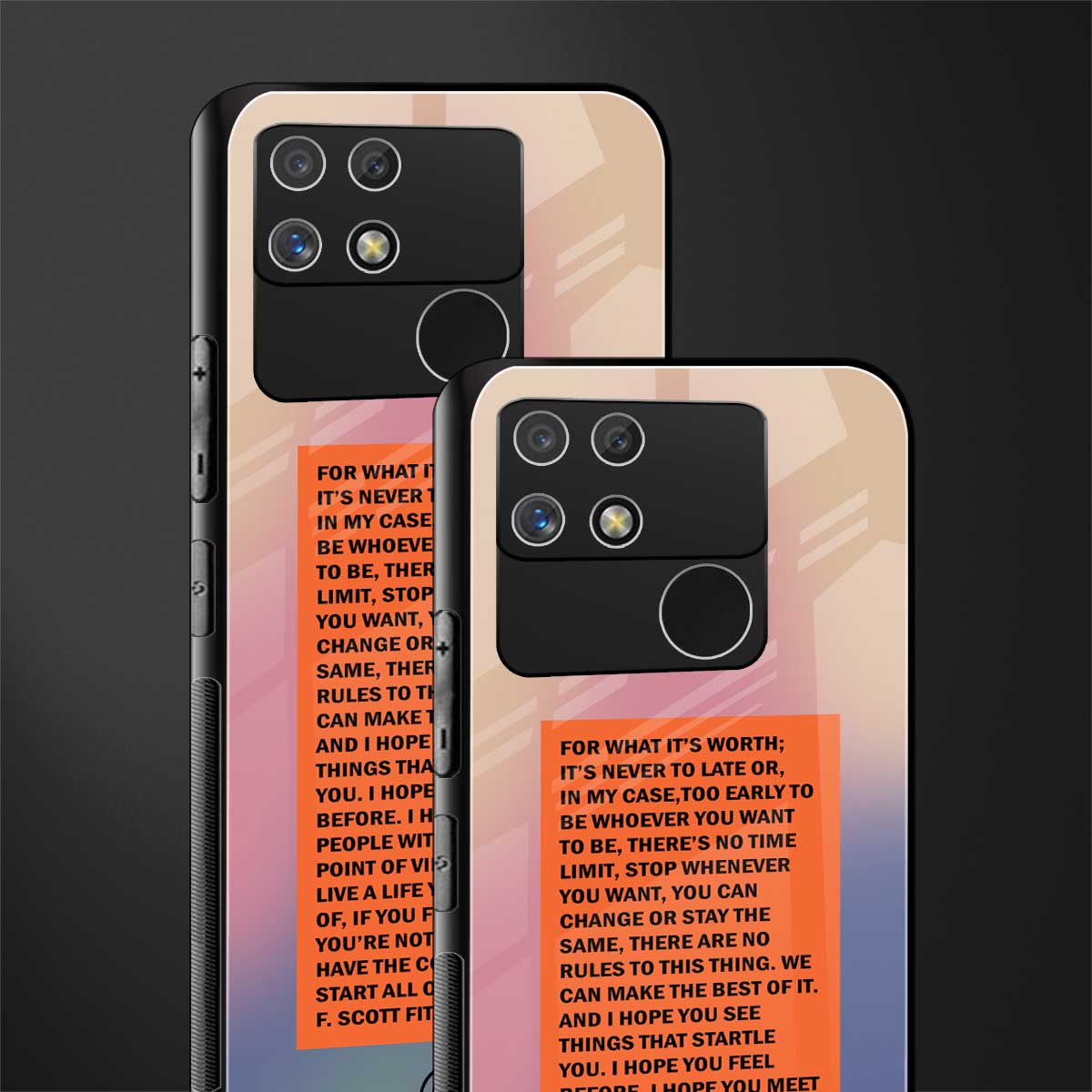 for what it's worth back phone cover | glass case for realme narzo 50a