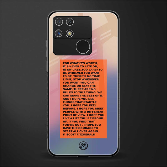 for what it's worth back phone cover | glass case for realme narzo 50a