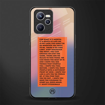 for what it's worth glass case for realme c35 image