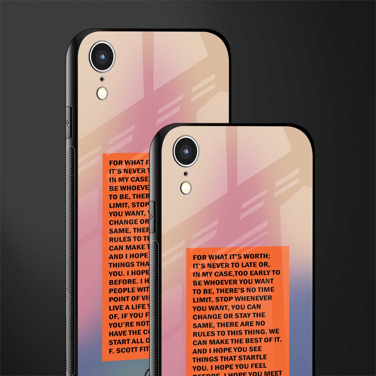 for what it's worth glass case for iphone xr image-2