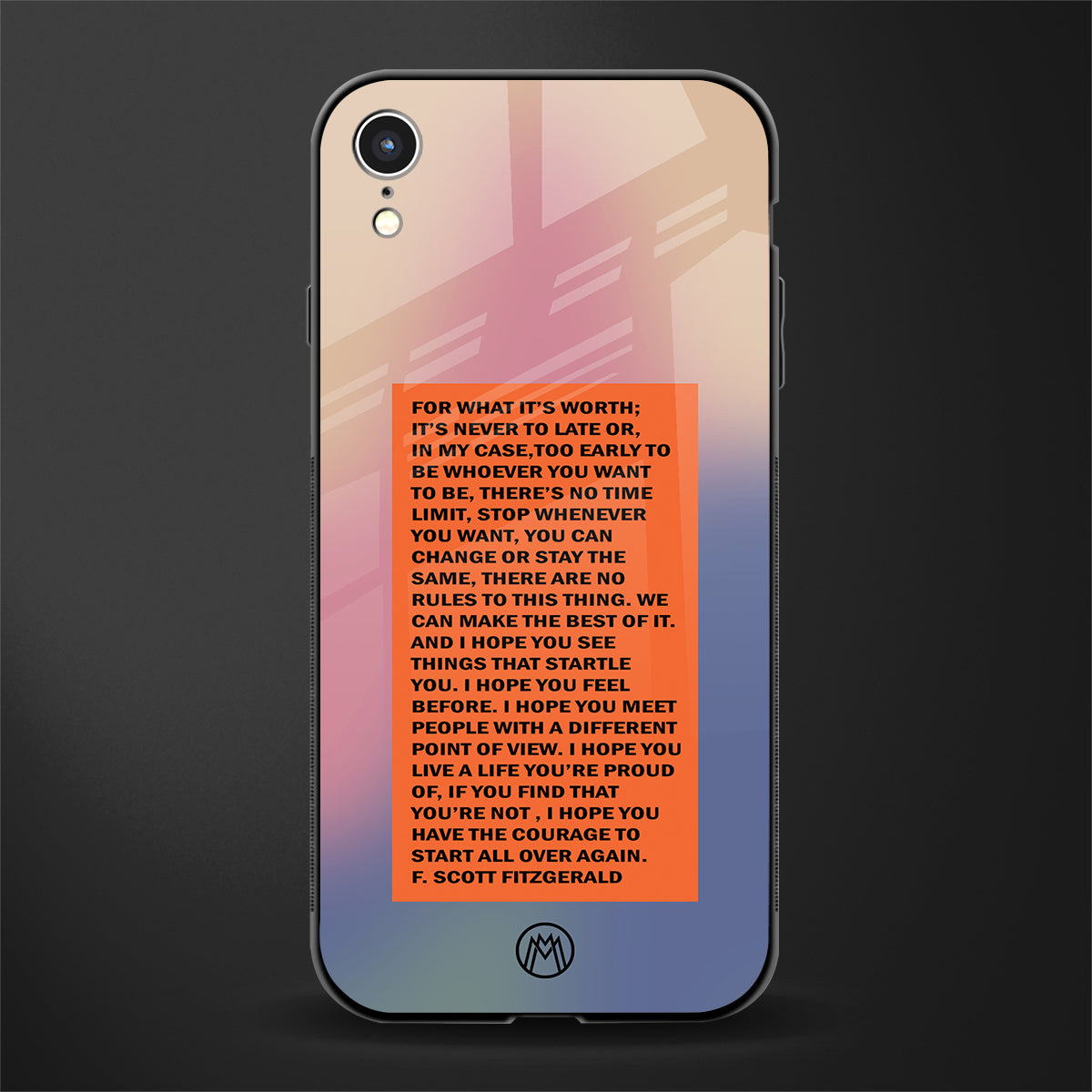 for what it's worth glass case for iphone xr image