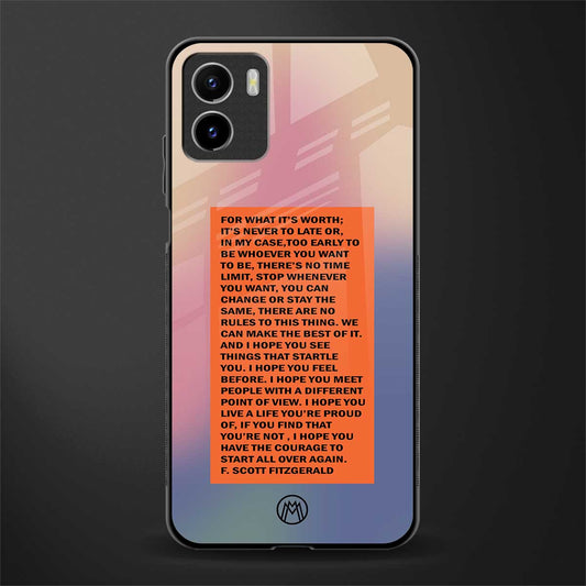 for what it's worth glass case for vivo y15s image