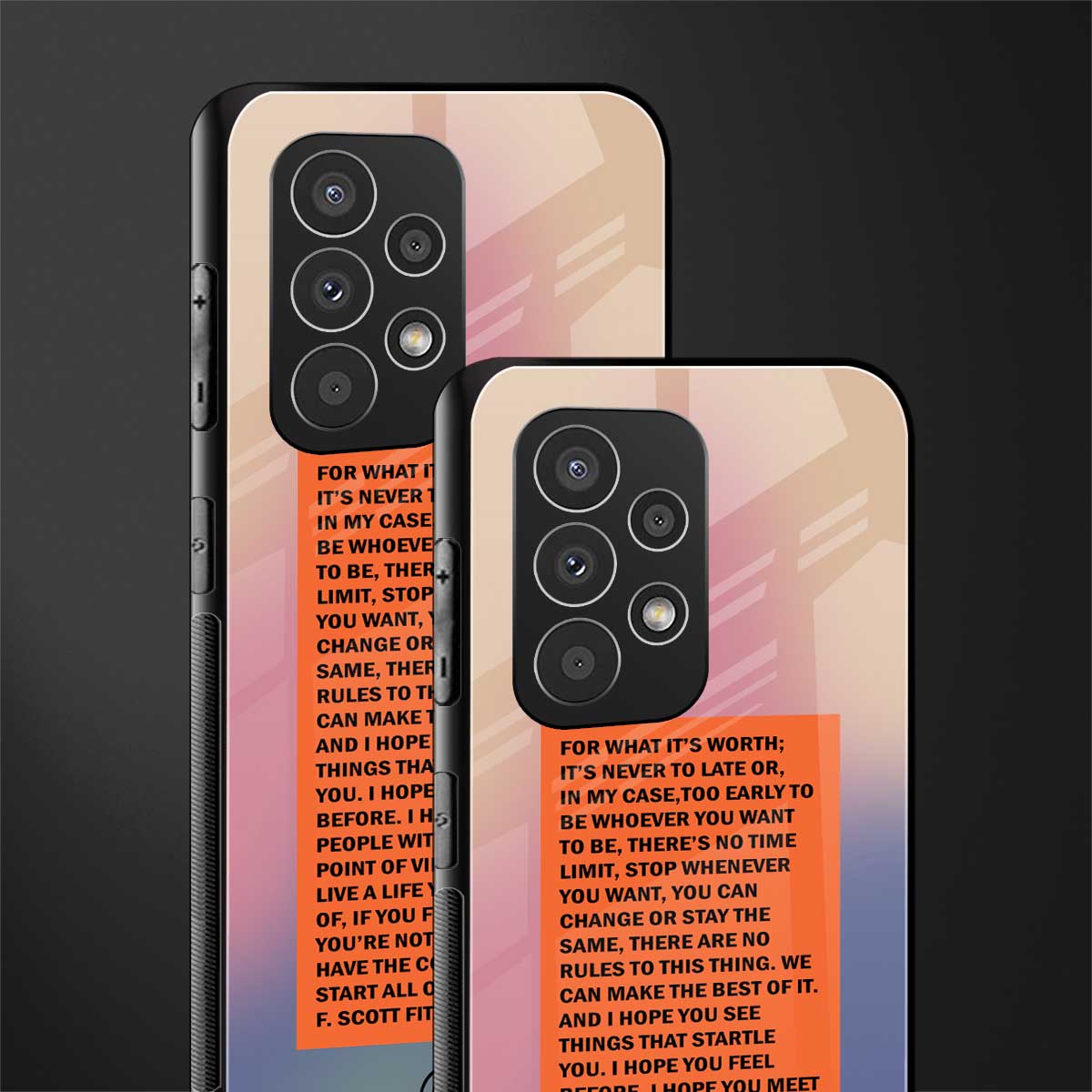 for what it's worth back phone cover | glass case for samsung galaxy a53 5g