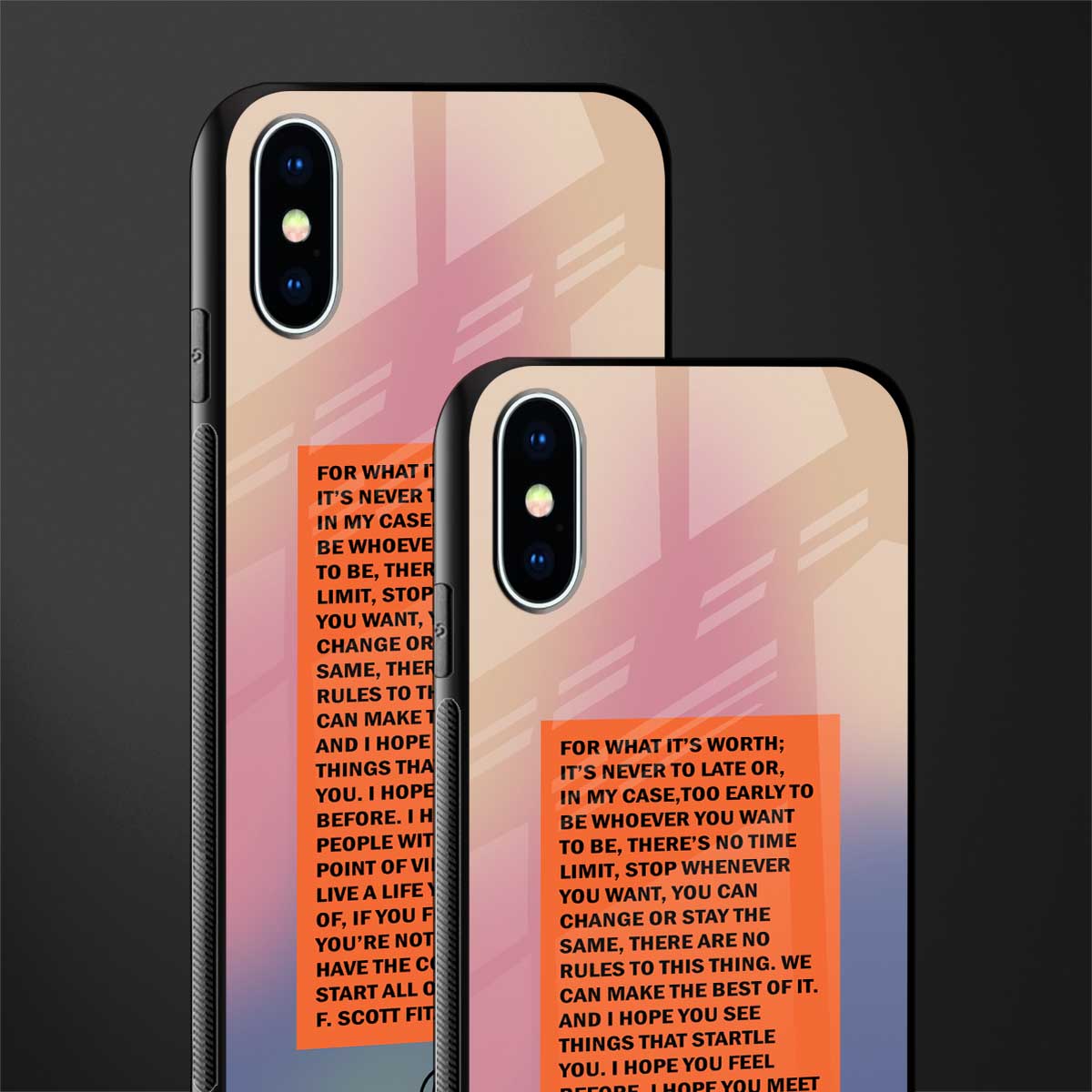 for what it's worth glass case for iphone x image-2
