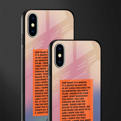 for what it's worth glass case for iphone x image-2