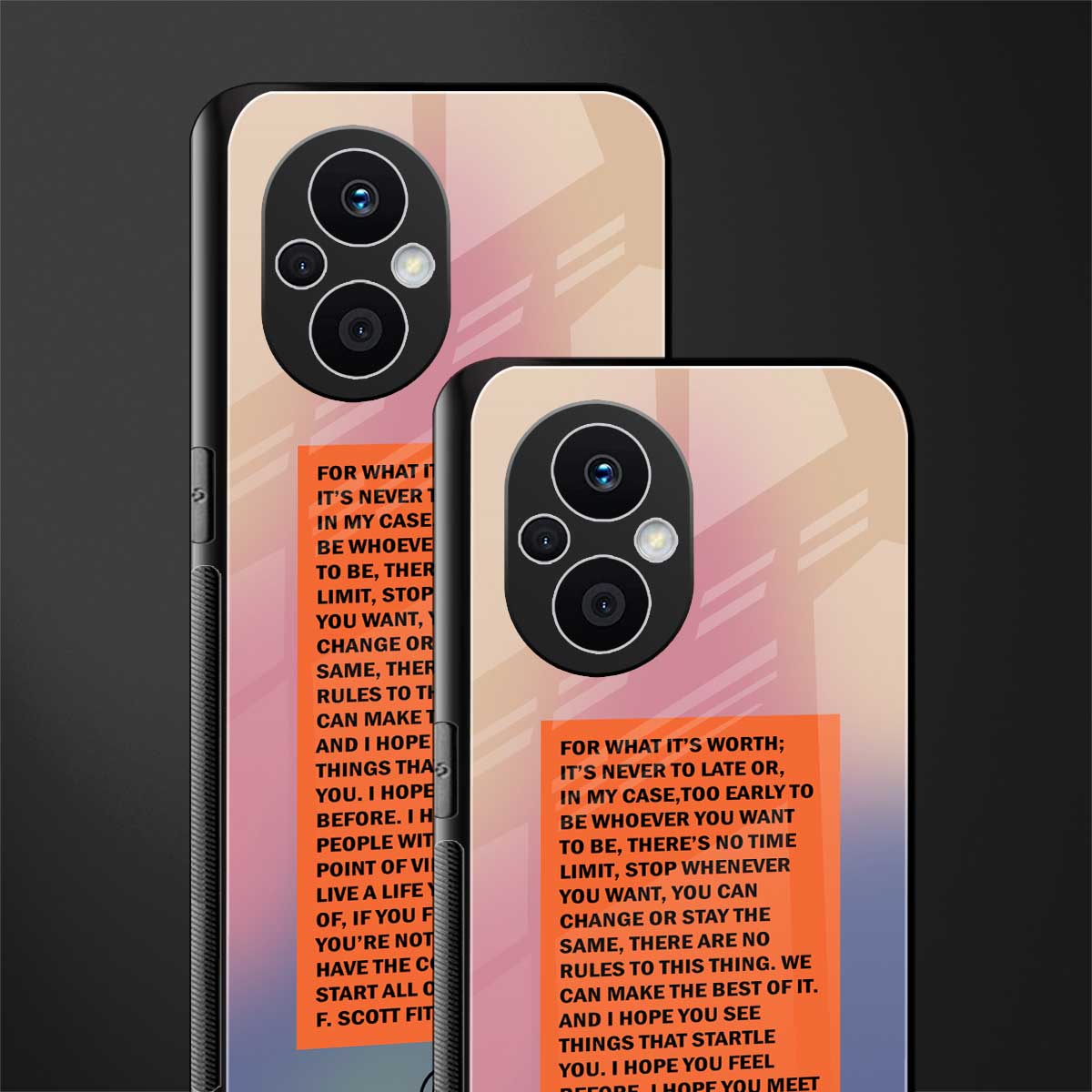 for what it's worth back phone cover | glass case for oppo f21 pro 5g