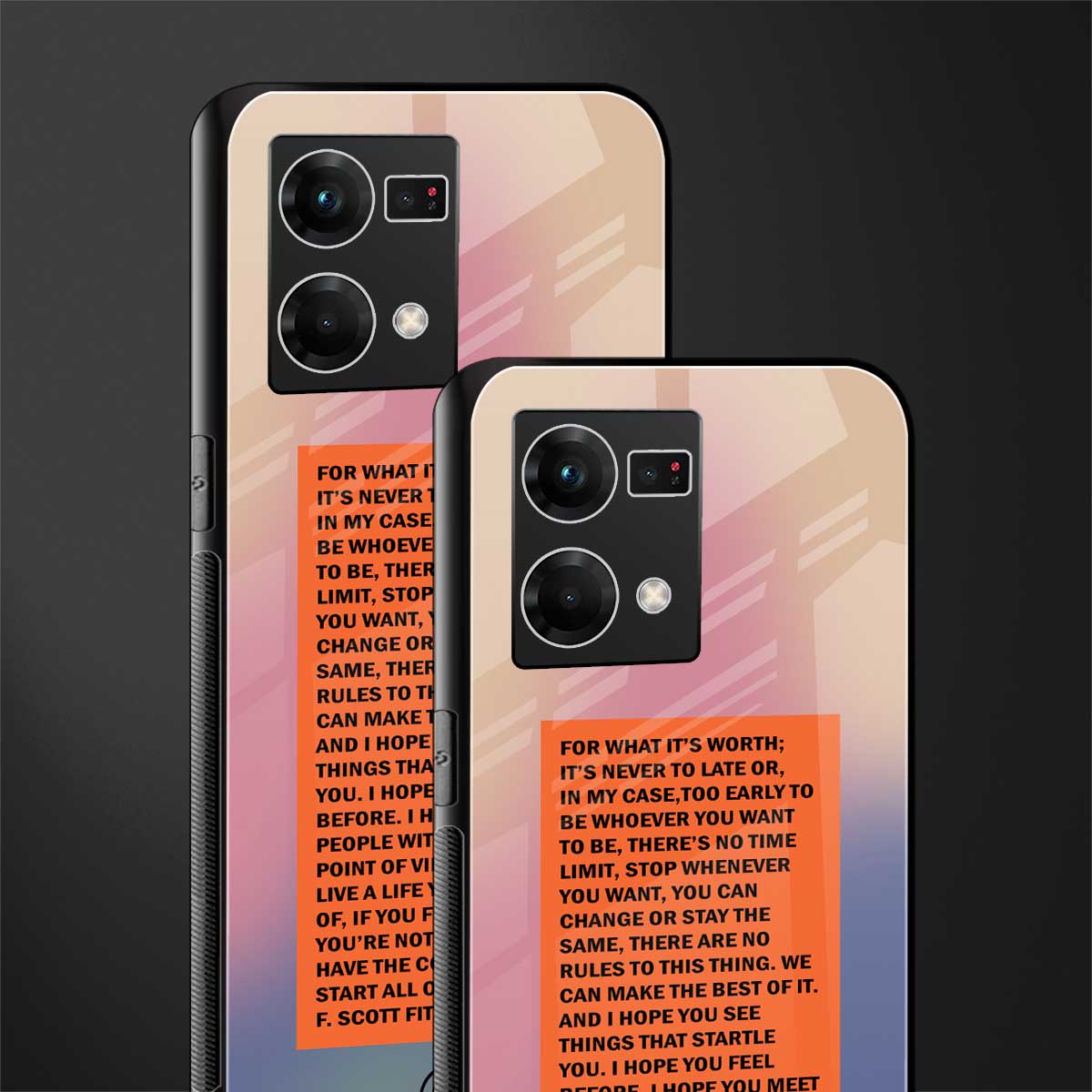for what it's worth back phone cover | glass case for oppo f21 pro 4g