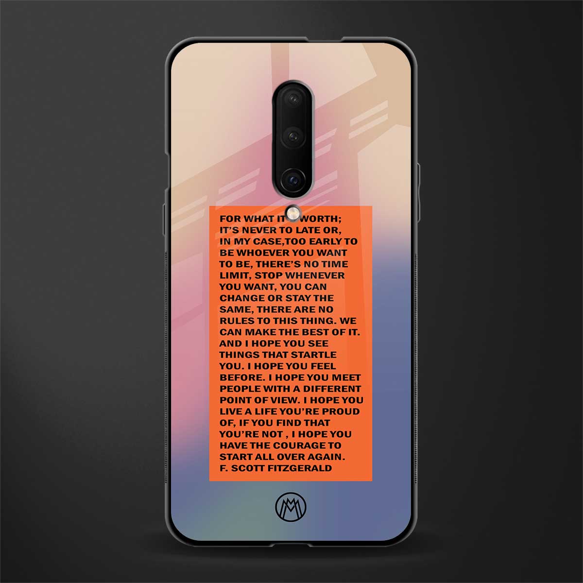 for what it's worth glass case for oneplus 7 pro image
