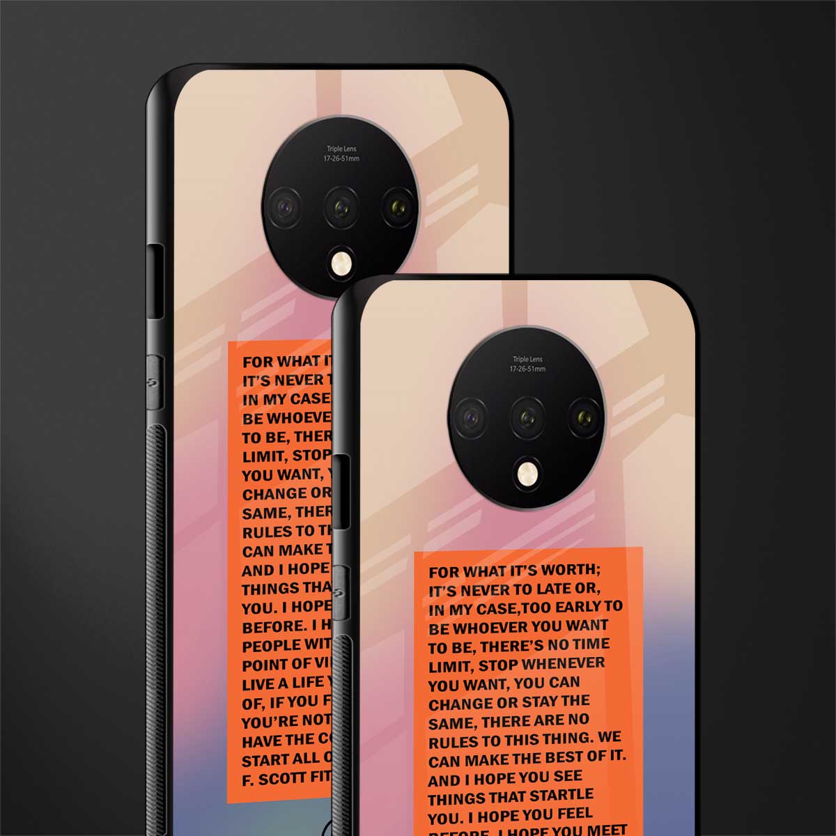 for what it's worth glass case for oneplus 7t image-2