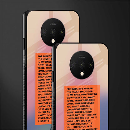 for what it's worth glass case for oneplus 7t image-2