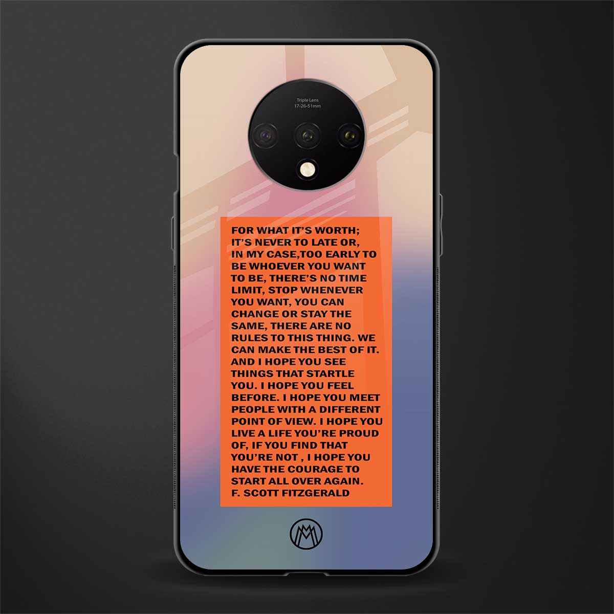 for what it's worth glass case for oneplus 7t image