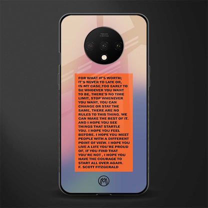 for what it's worth glass case for oneplus 7t image