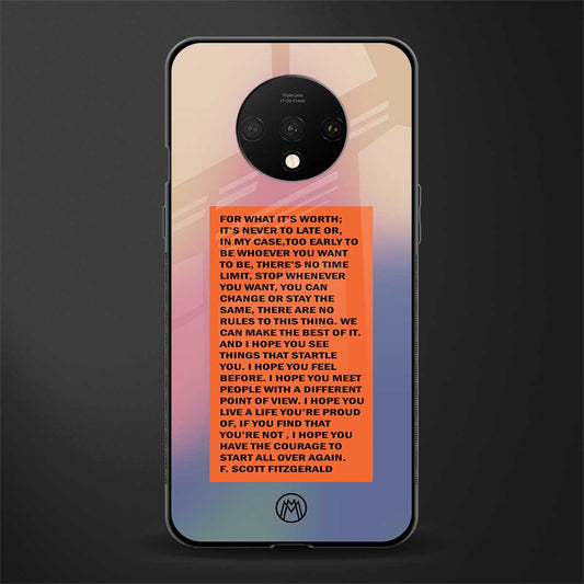 for what it's worth glass case for oneplus 7t image