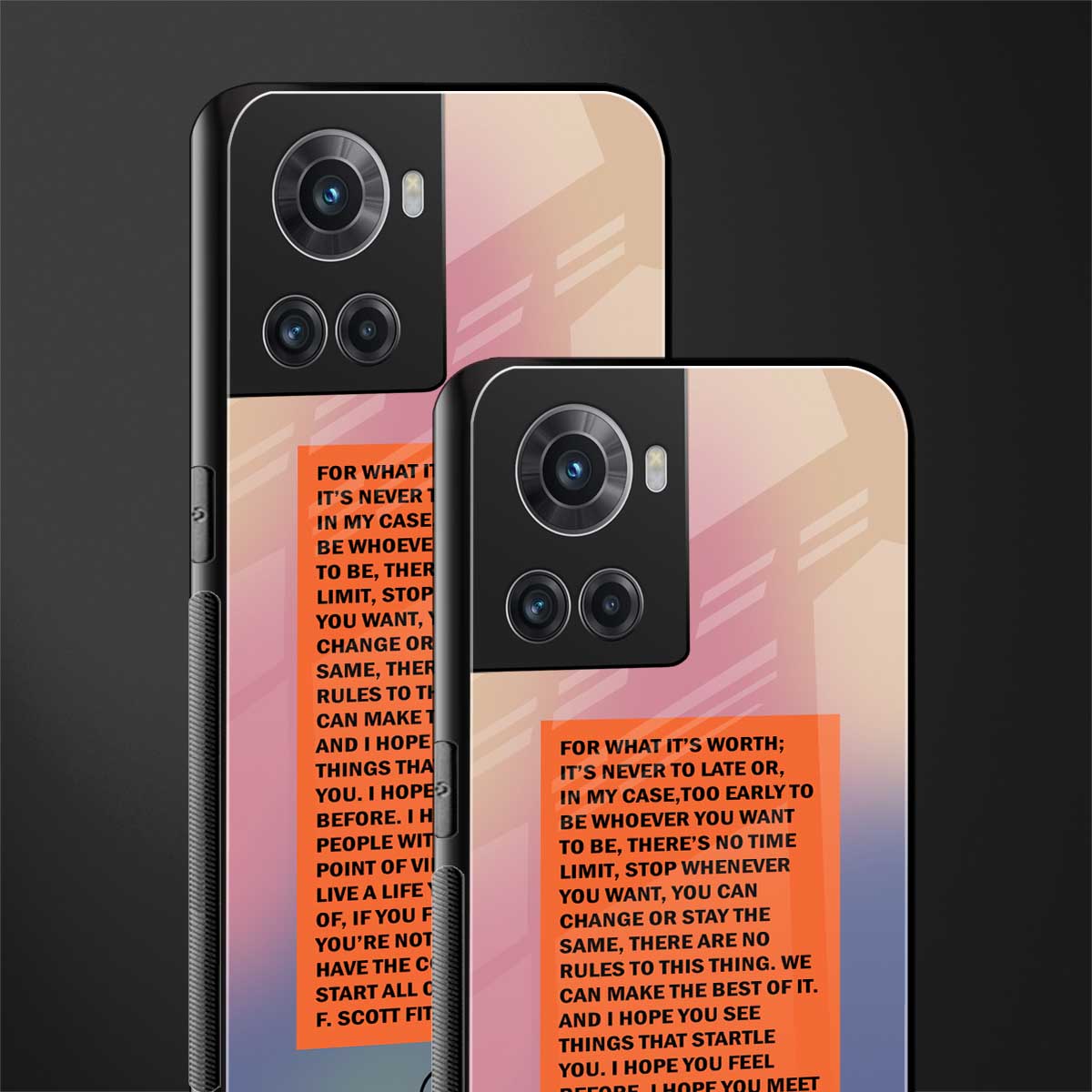 for what it's worth back phone cover | glass case for oneplus 10r 5g