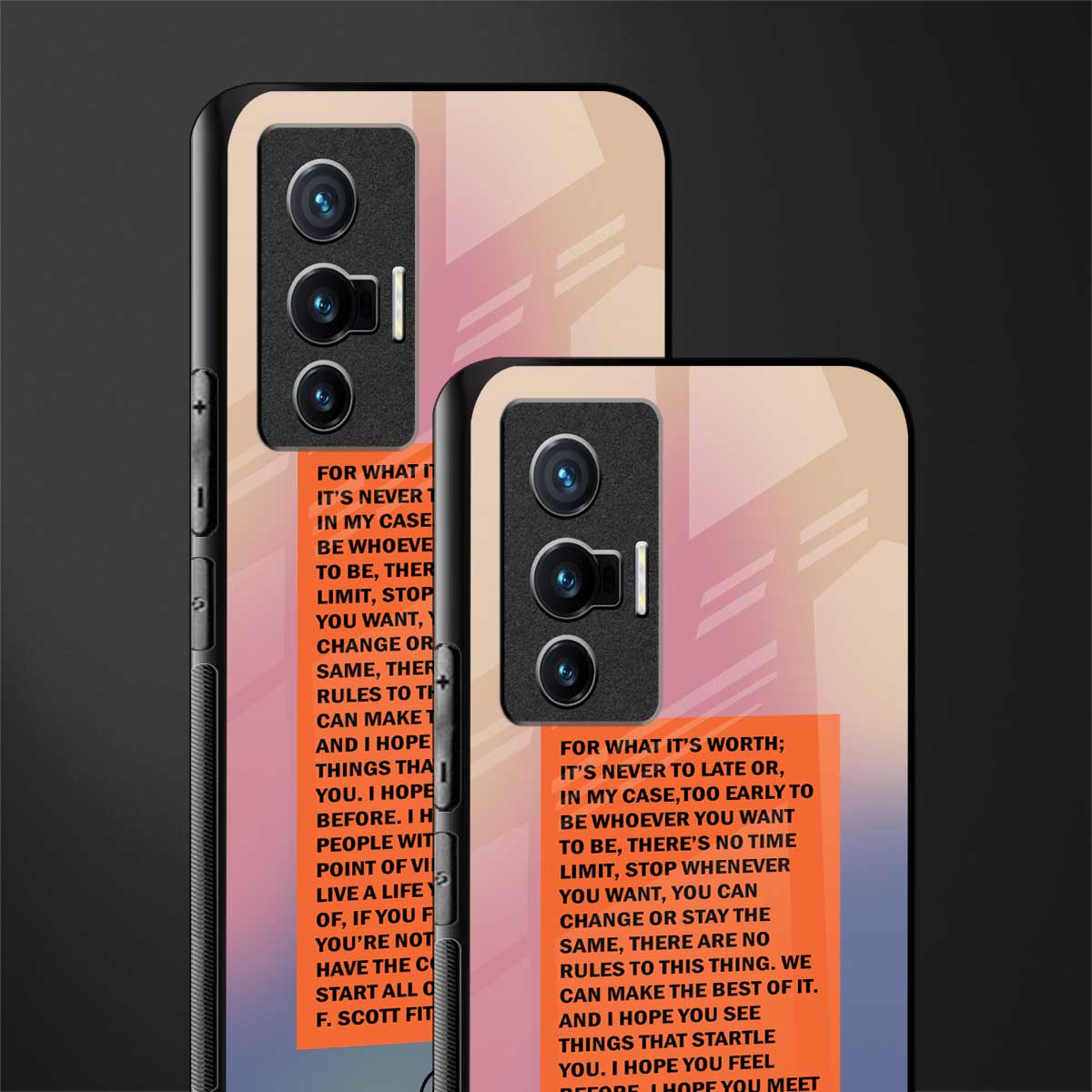 for what it's worth glass case for vivo x70 image-2