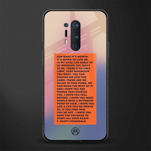 for what it's worth glass case for oneplus 8 pro image