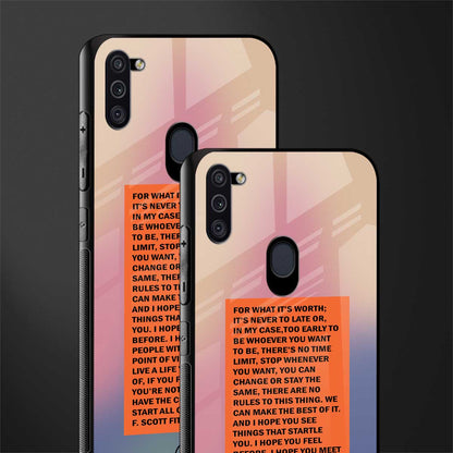 for what it's worth glass case for samsung galaxy m11 image-2