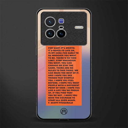 for what it's worth glass case for vivo x80 image