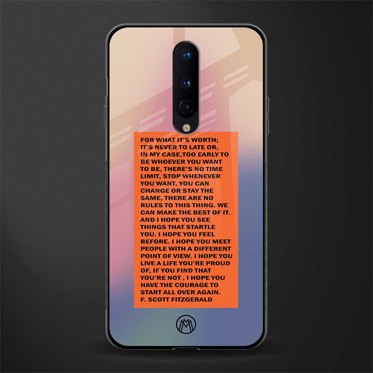 for what it's worth glass case for oneplus 8 image