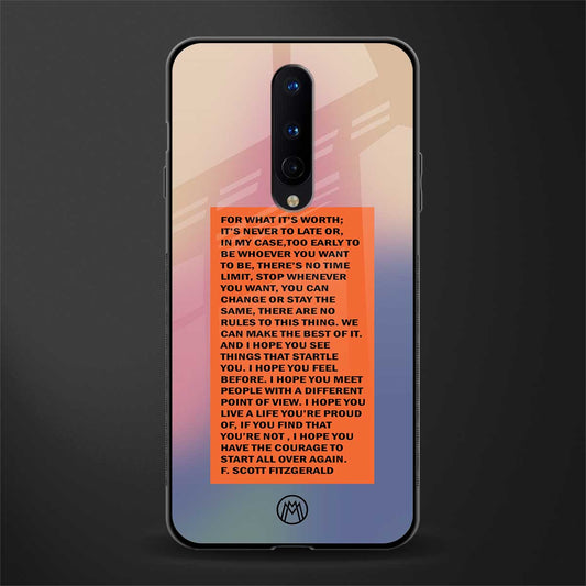 for what it's worth glass case for oneplus 8 image