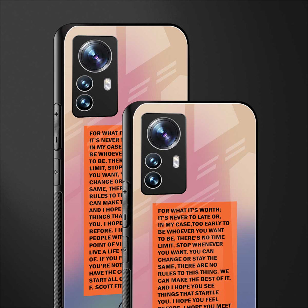for what it's worth back phone cover | glass case for xiaomi 12 pro