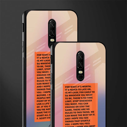 for what it's worth glass case for oneplus 6 image-2