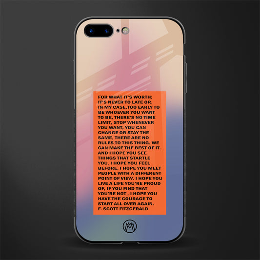 for what it's worth glass case for iphone 7 plus image