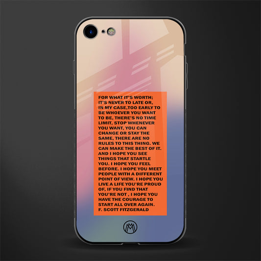 for what it's worth glass case for iphone se 2020 image