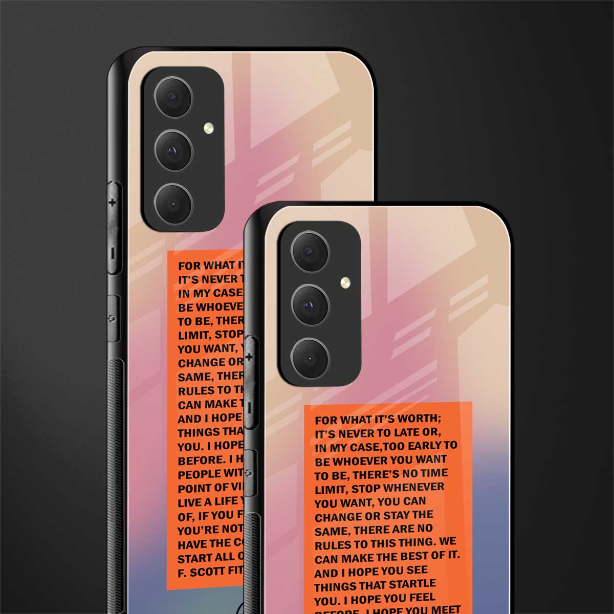 for what it's worth back phone cover | glass case for samsung galaxy a54 5g