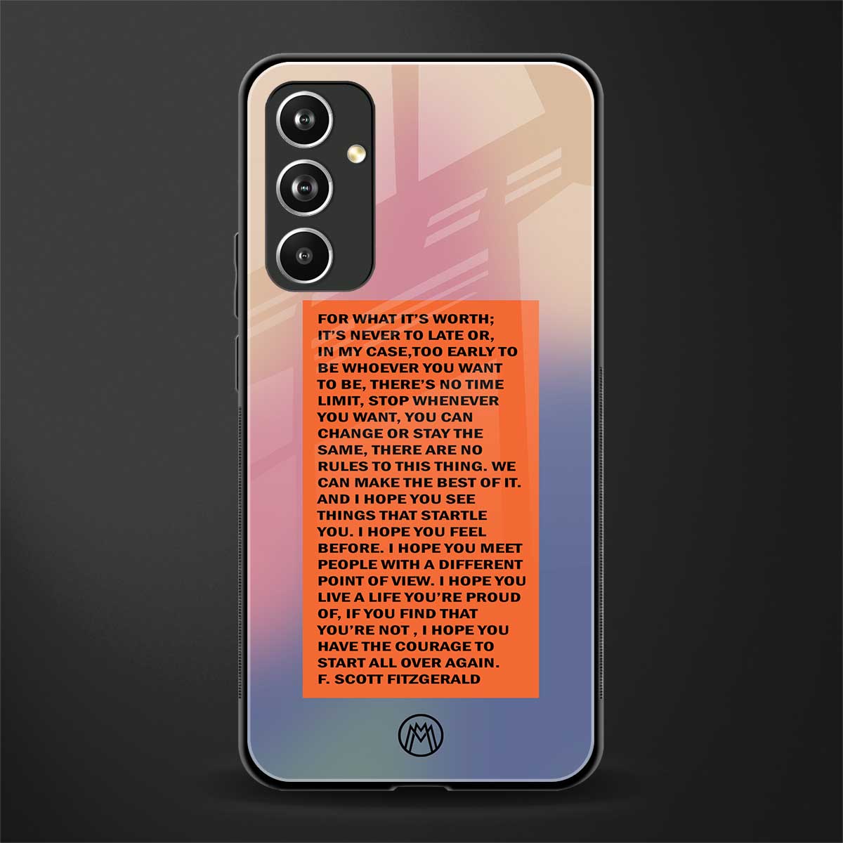 for what it's worth back phone cover | glass case for samsung galaxy a54 5g