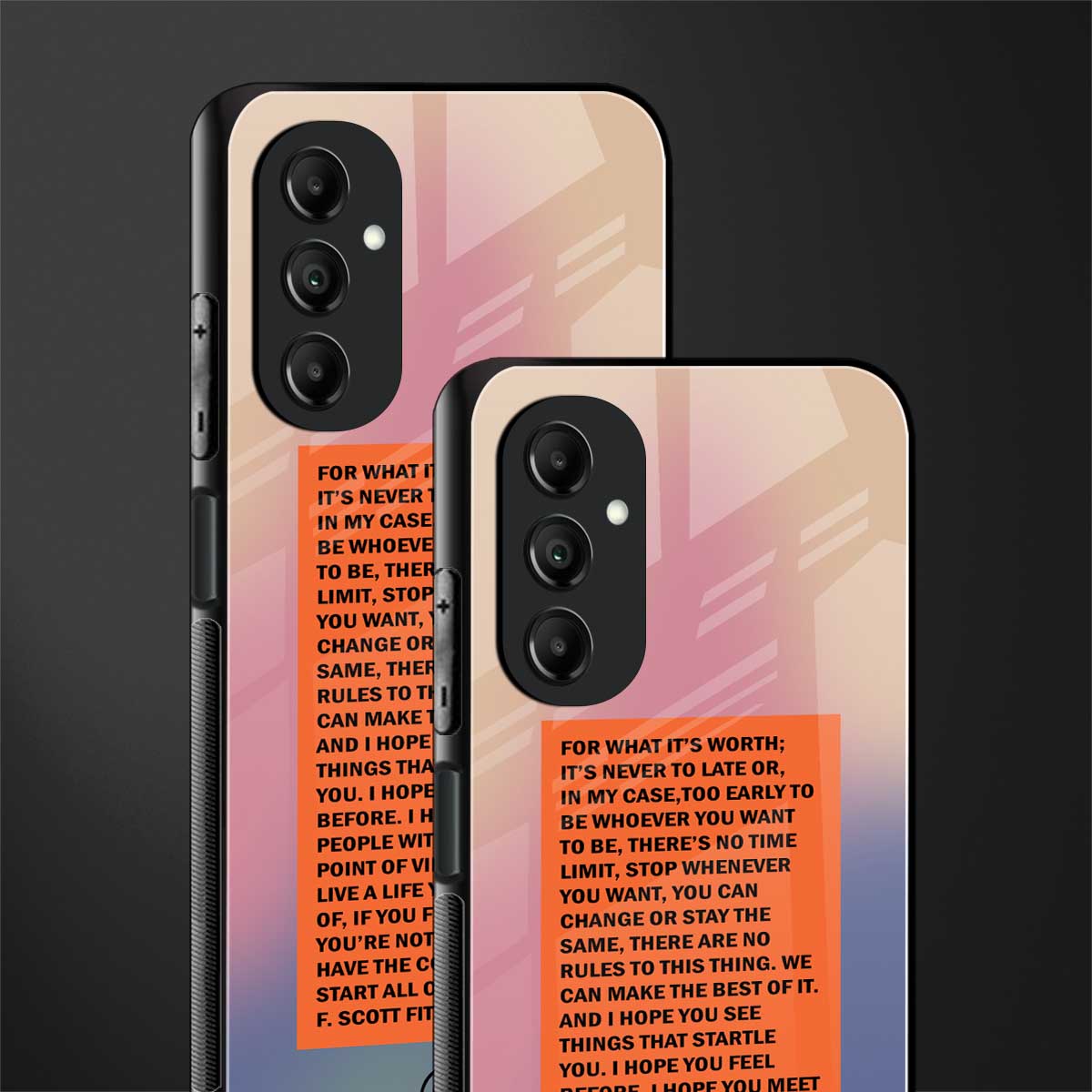 for what it's worth back phone cover | glass case for samsung galaxy a14 5g