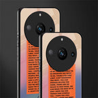 for what it's worth back phone cover | glass case for realme 11 pro 5g