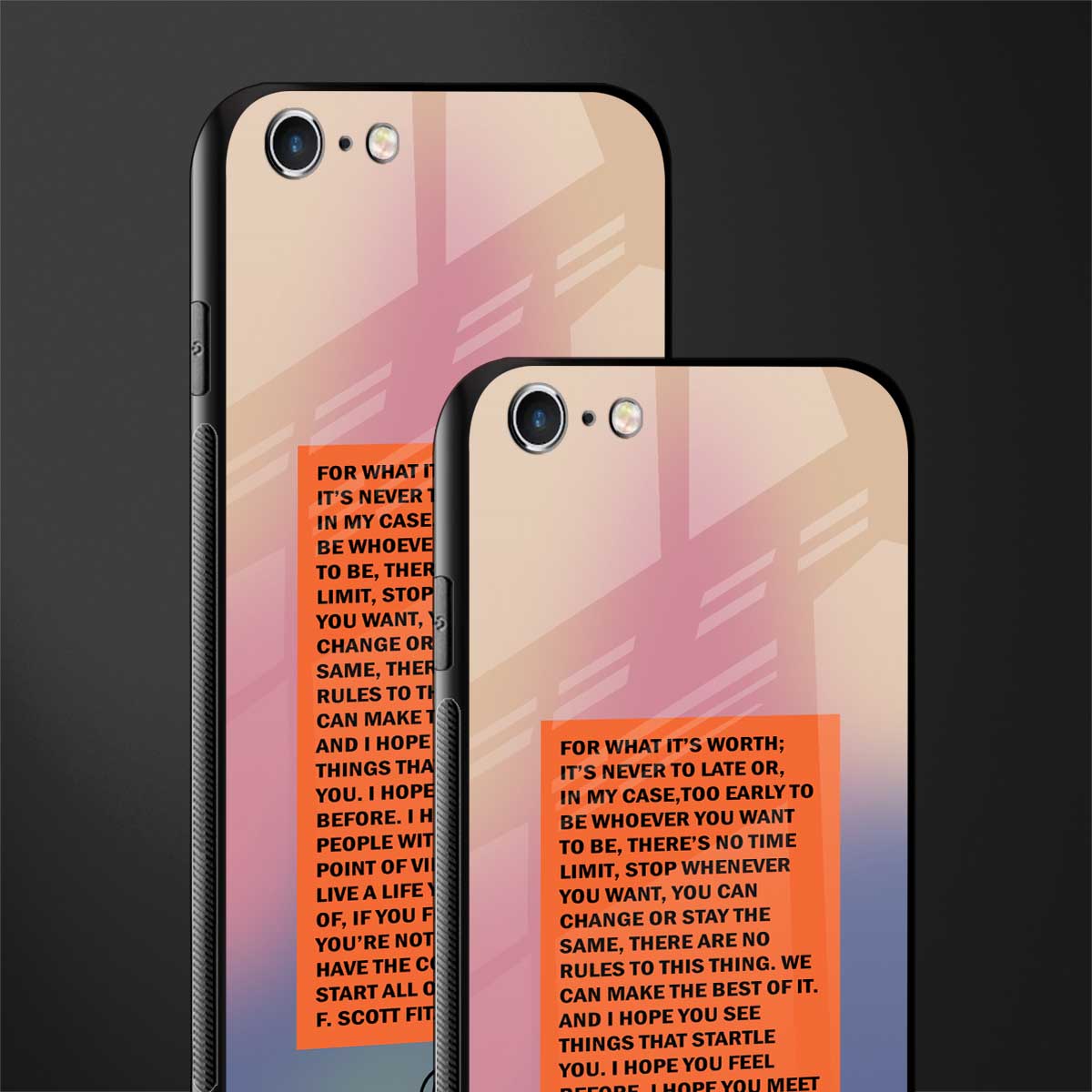 for what it's worth glass case for iphone 6s image-2
