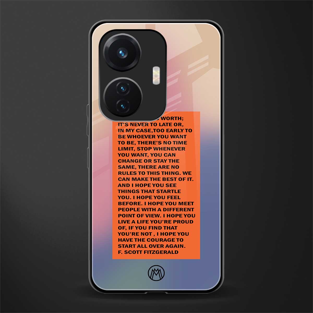 for what it's worth back phone cover | glass case for vivo t1 44w 4g