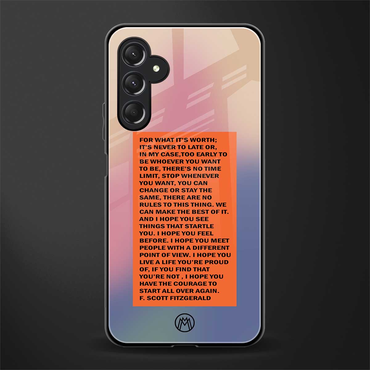 for what it's worth back phone cover | glass case for samsun galaxy a24 4g