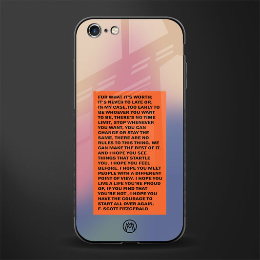 for what it's worth glass case for iphone 6 image